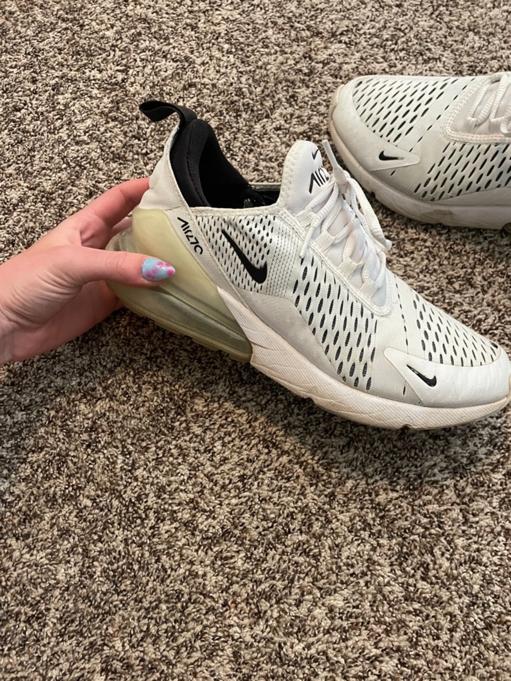 Nike Women’s White/Black Air Max 270 Athletic Sneakers
